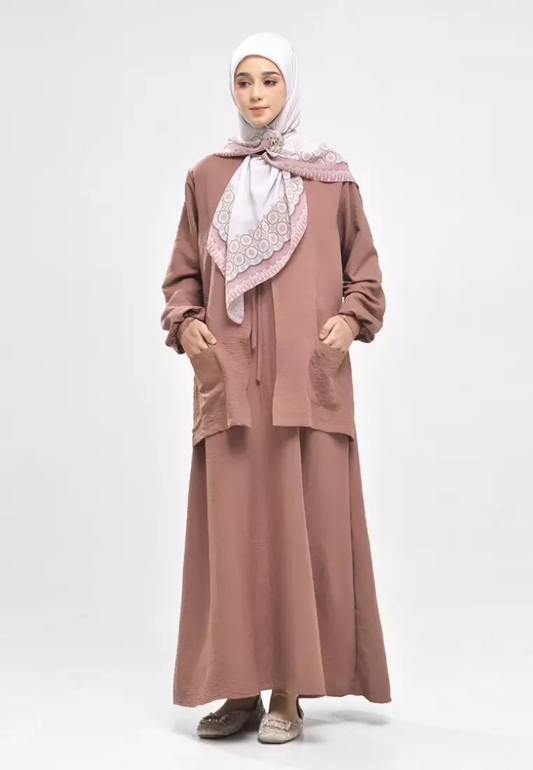 Rabbani - Gamis Muslim Dresslim Maganta - Brown
