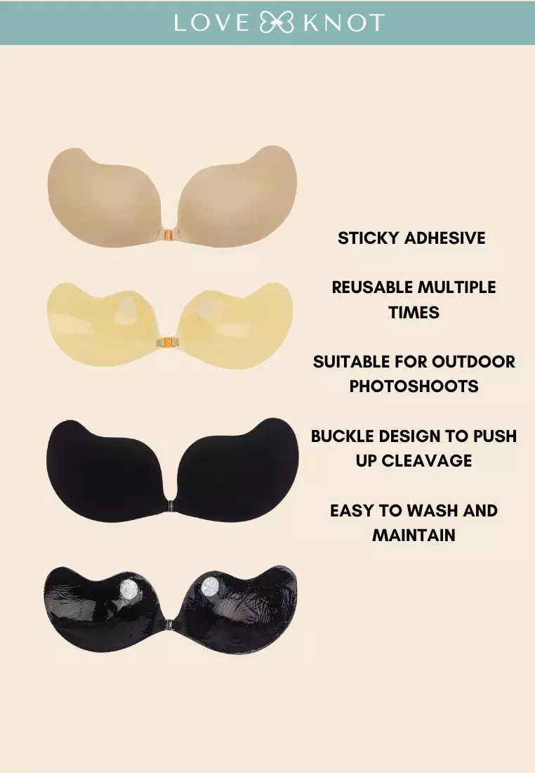 Buy Love Knot Mango Shape Seamless Invisible Reusable Adhesives Push Up
