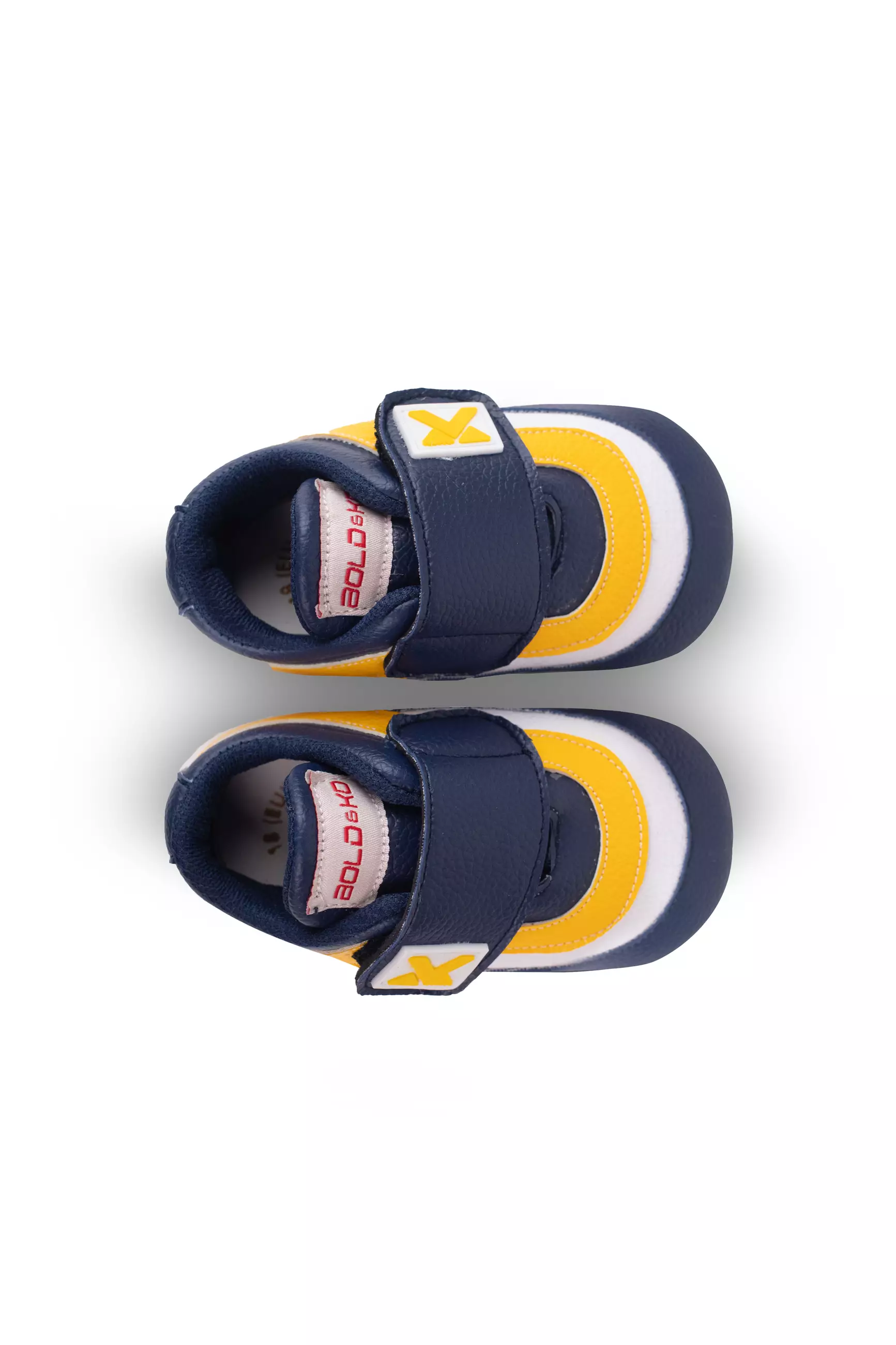 BOLD & KO BK MINI TRAINER 39 Lineup Navy Mustard Pre-walker | Sepatu Bayi | Sneakers Bayi