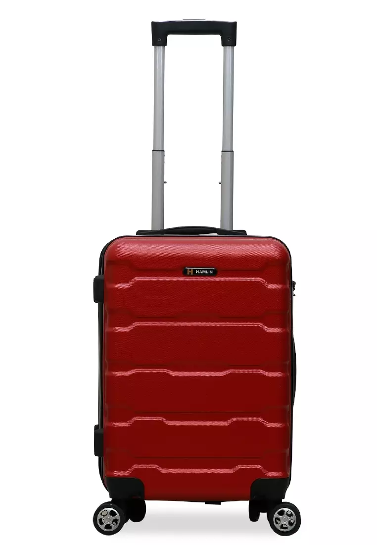 Carlton Koper Hardcase Unisex Size 20 Inch Tas Travel Combination Lock Large Compartment Material ABS+PVC Coated ORIGINAL - Maroon