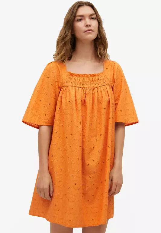 Textured Cotton-Blend Dress