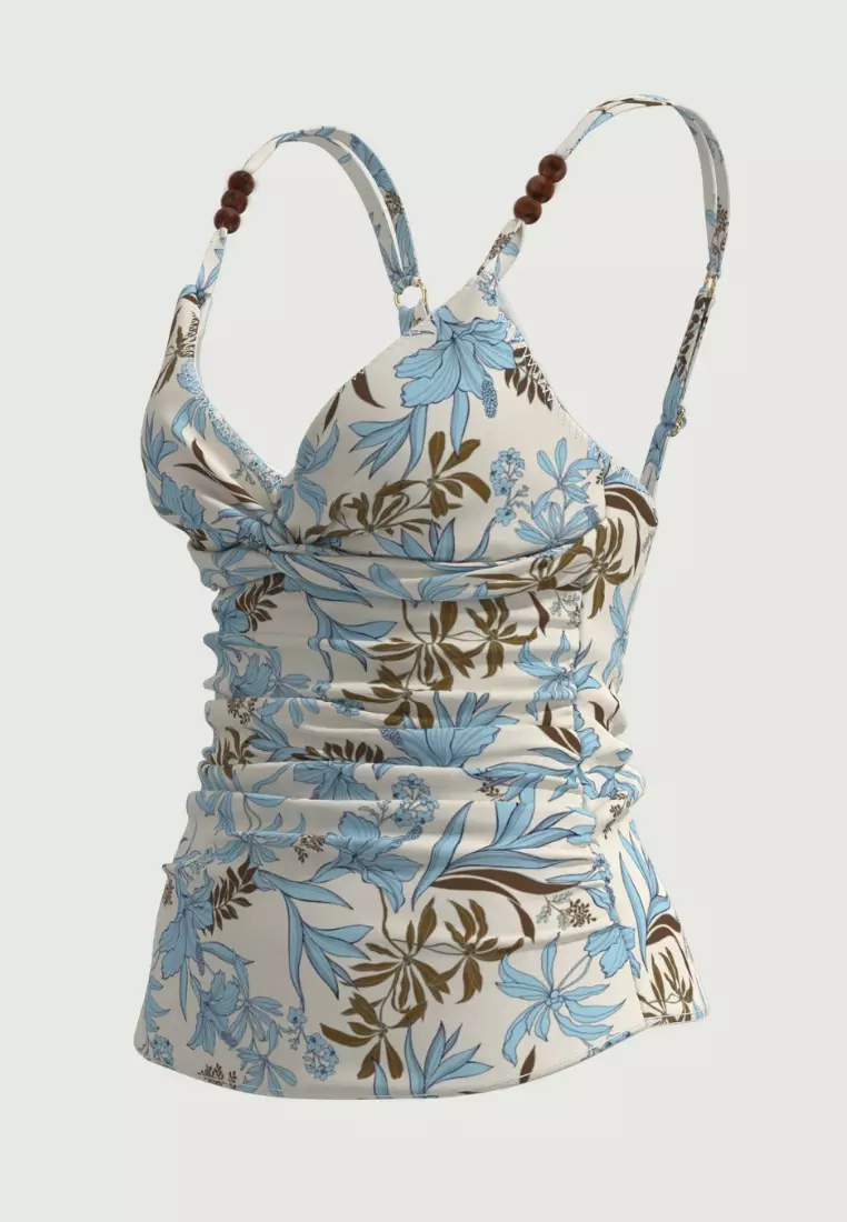 Wild Hibiscus Cool Coconut Plus Cup Tankini