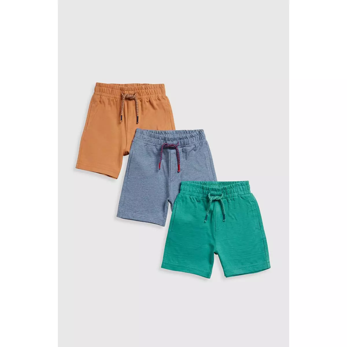 Mothercare Jersey Shorts - 3 Pack - Celana Pendek Bayi Laki-laki (Cokelat)