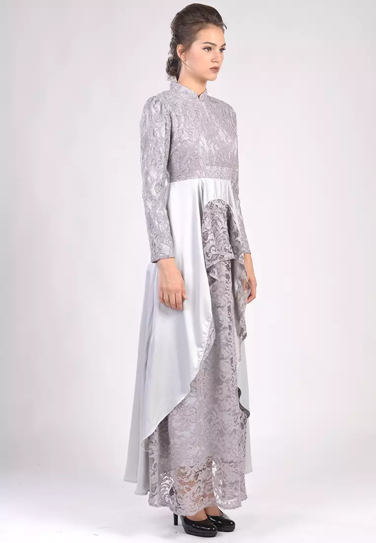 Zetaa Gamis Brokat Satin