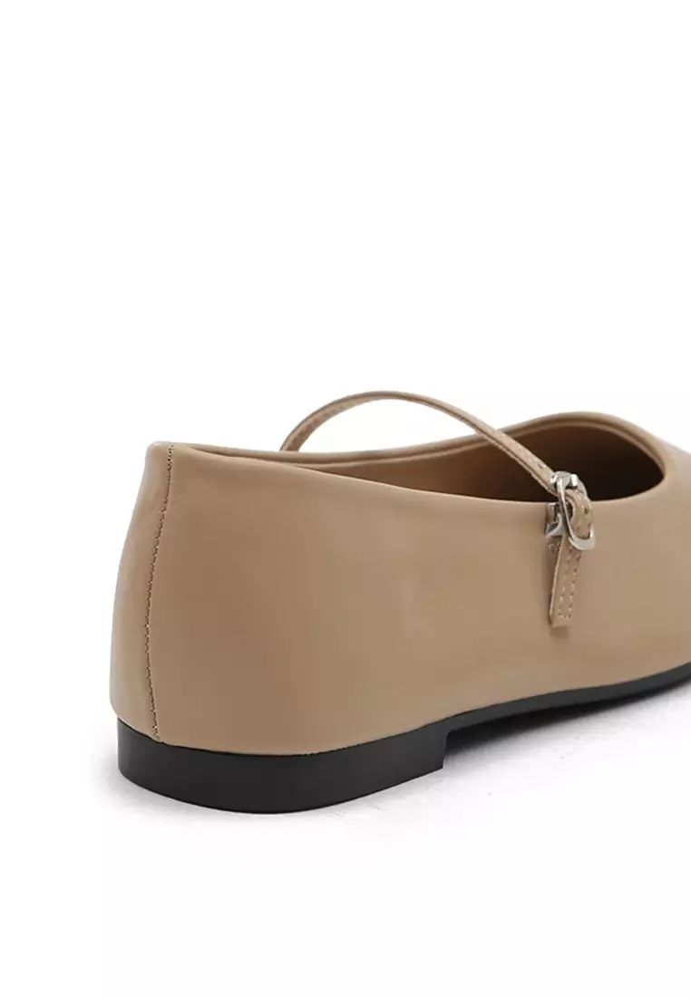 Nhibre Maryjane Flats (1cm) - Beige