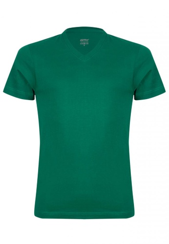 Puritan green V-Neck Colored T-Shirt Style 62509AAB505344GS_1