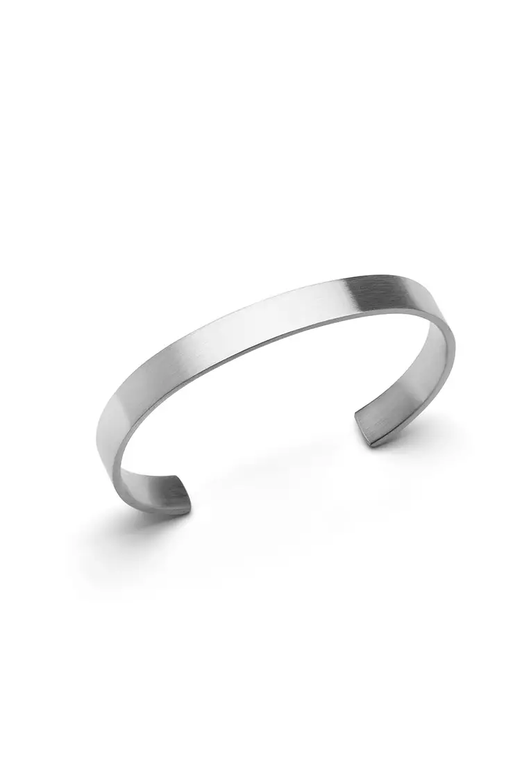 Line Cuff Brushed Silver 7mm - Unisex Bracelet for women and men stainless steel Bracelet DW Official Authentic Original gelang tangan perempuan lelaki DW