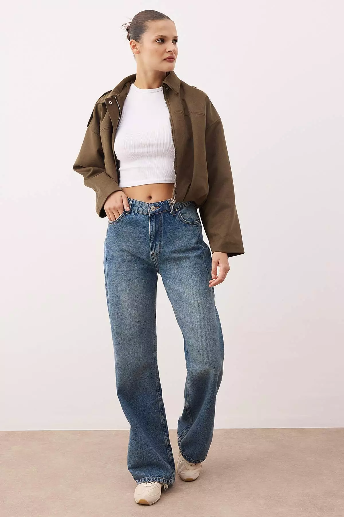 Blue*1 High Waist Wide Leg Jeans Twoaw23Je345