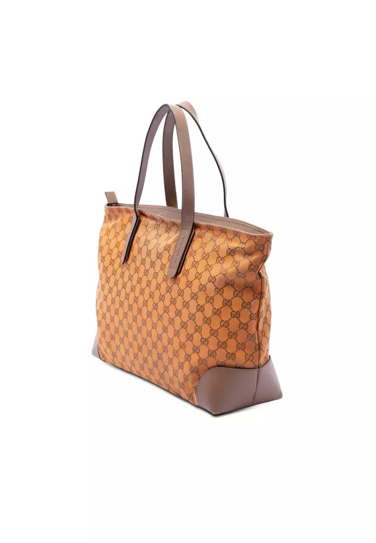 Pre-Loved Gucci Gg Canvas Web Tote