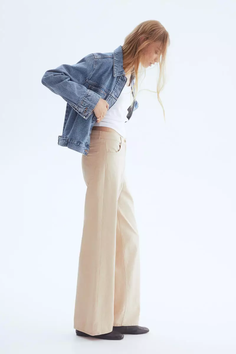 Wide cotton trousers