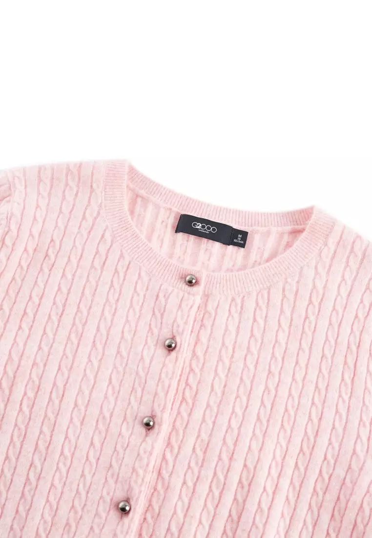 G2000 Cable Cropped Cardigan