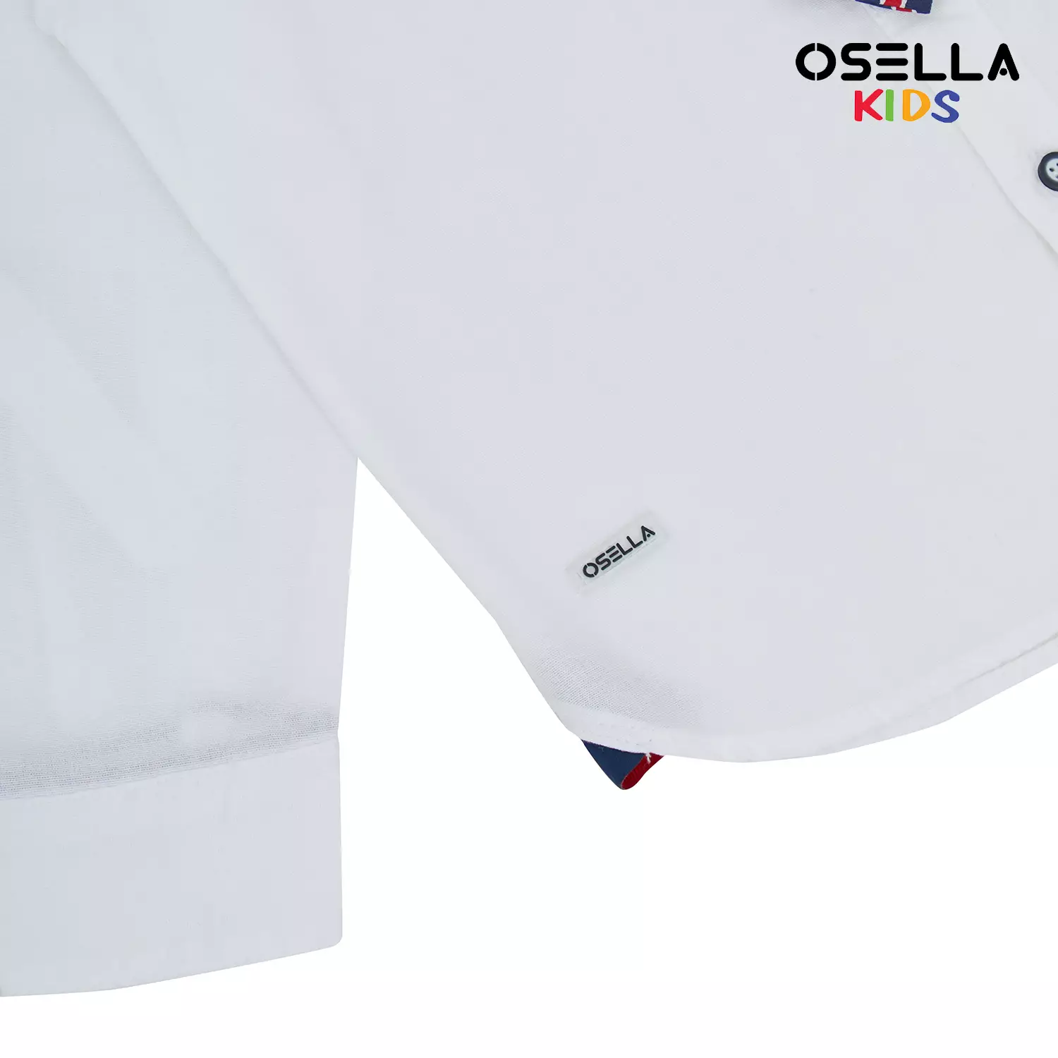 [NEW] Osella Regular Long Sleeve Collared Shirt In White With Additional Red Tie 2237400401 | Kemeja Lengan Panjang Anak Laki-Laki