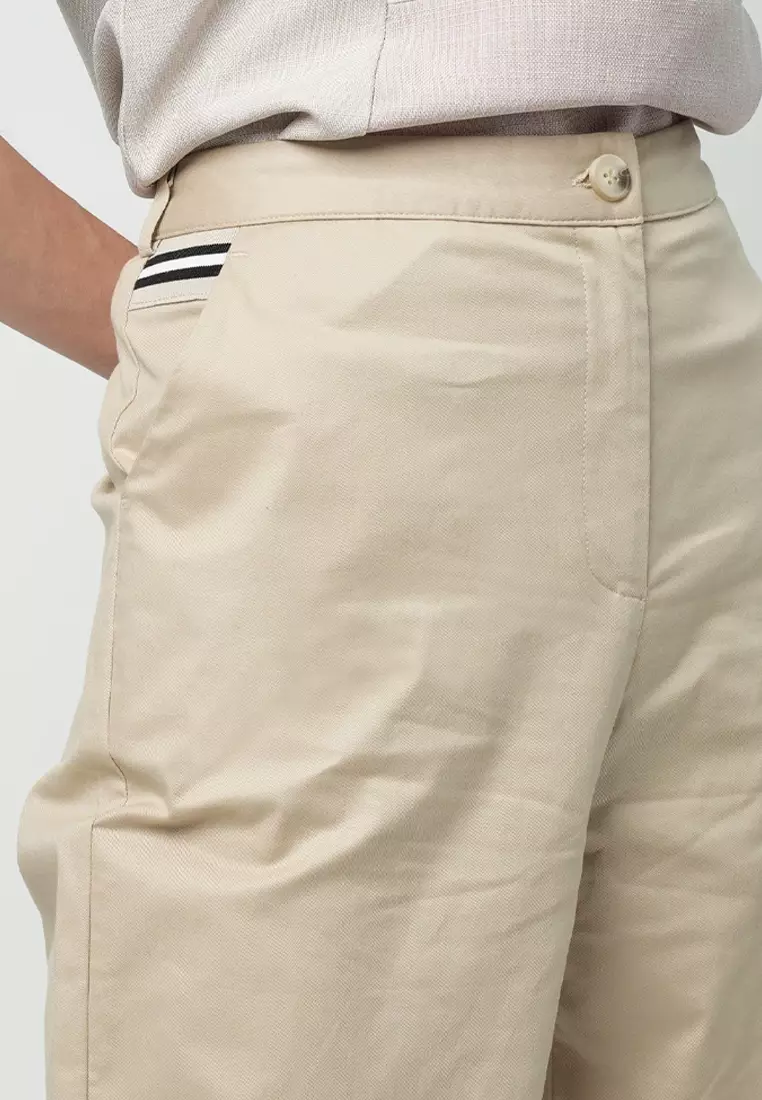 Kacie Relaxed Pants with Contrast Pocket Trimming