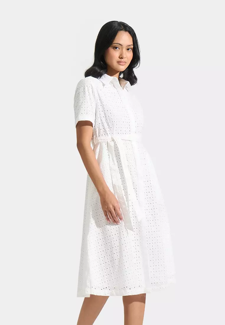 Eyelet Button Down Dress