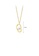Glamorousky white 925 Sterling Silver Plated Gold Fashion Simple Hollow Irregular Pendant with Imitation Pearl and Necklace 85008AC7688F89GS_2