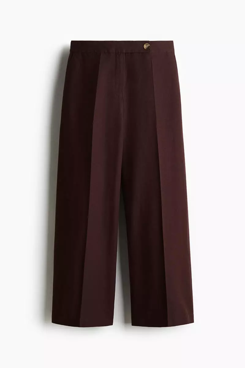 Tailored linen-blend trousers