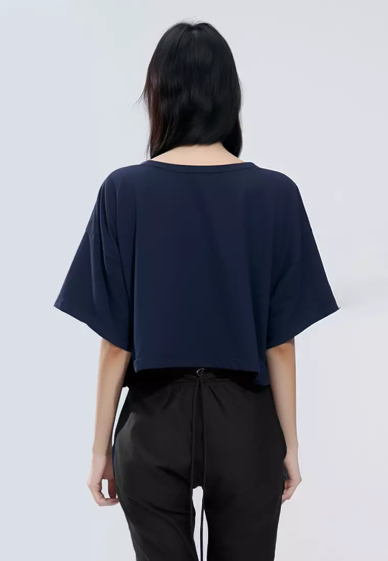 LTH04 Crop Top OLC Wanita "im possible" navy