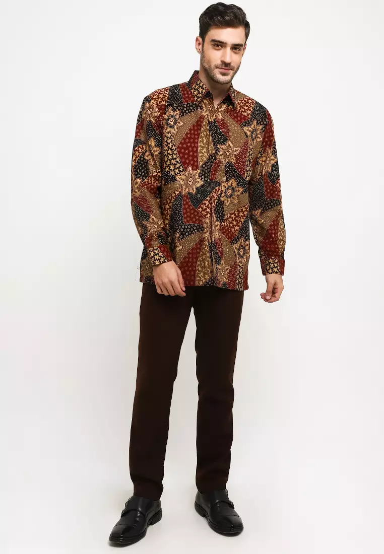 BATIK TALENTA EXCLUSIVE Lengan panjang BROWN A774