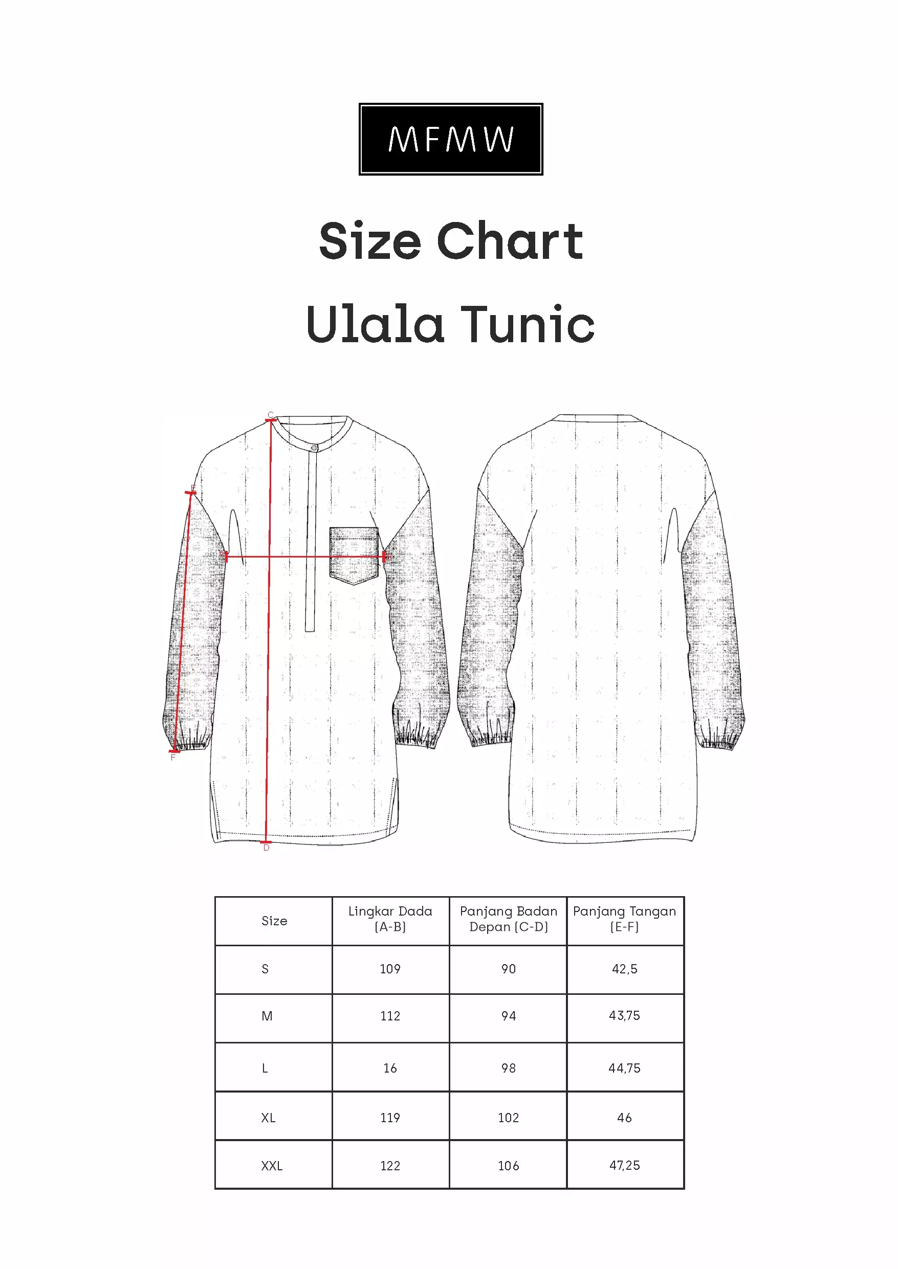 MFMW Ulala Tunik Grey Motif Kotak