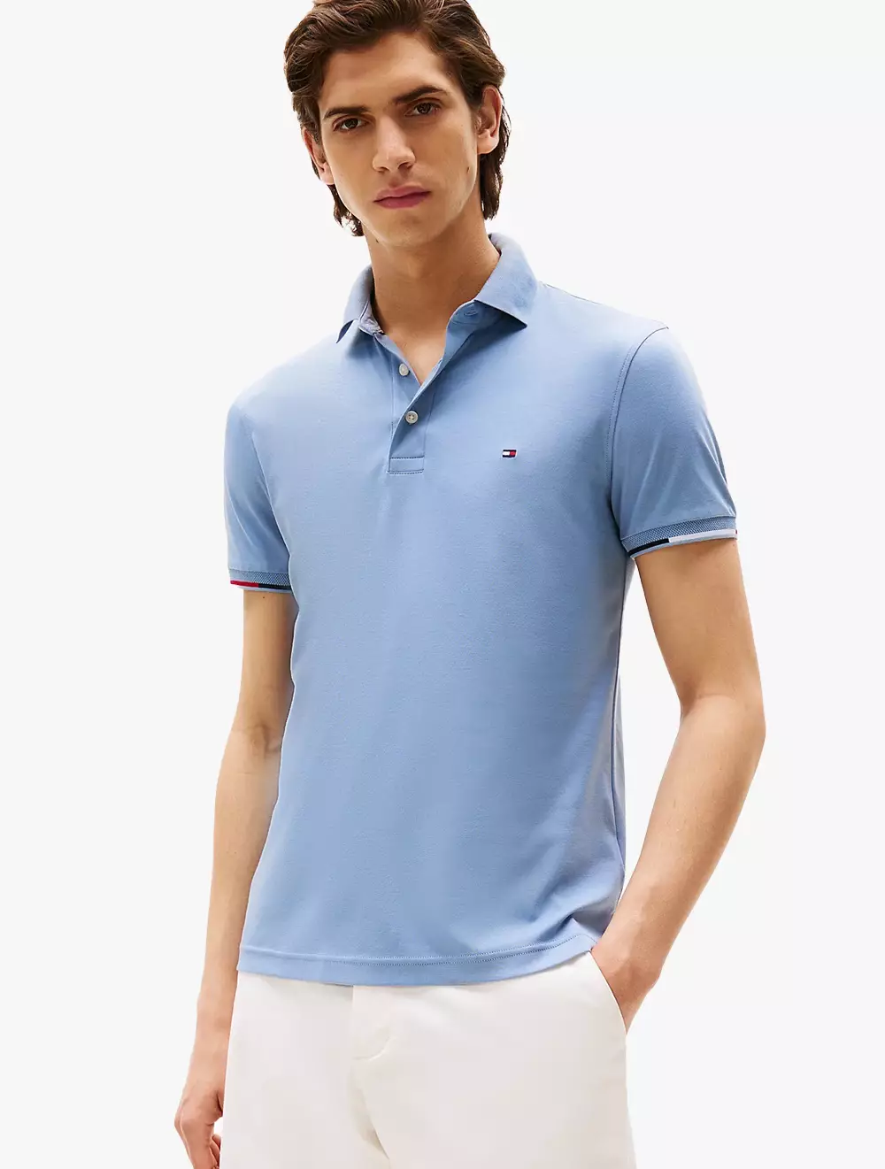 Tommy Hilfiger INTERLOCK FLAGCUFF SLIM FIT POLO