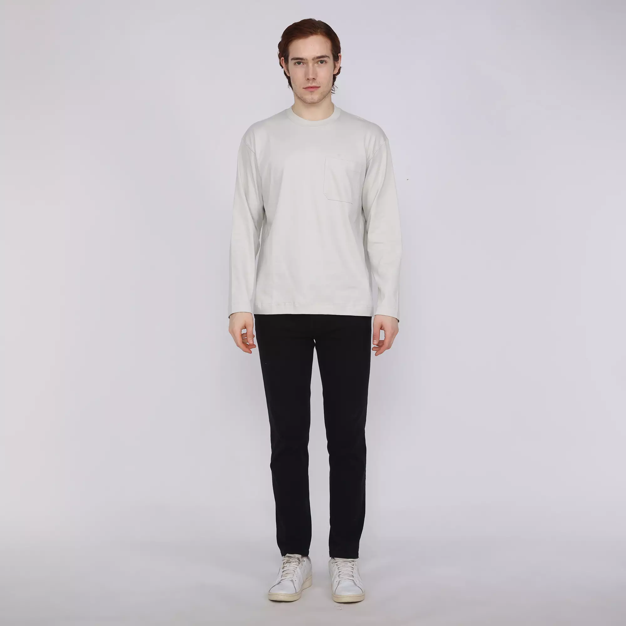LARUSSO Japanese Heavyweight Long Sleeve Tee - Misty Grey