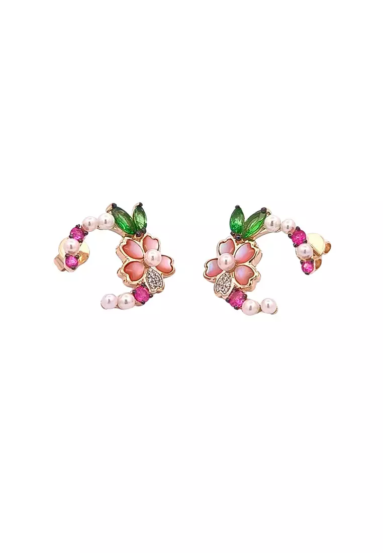 Sakura 14K Diamond Earrings DE-2021