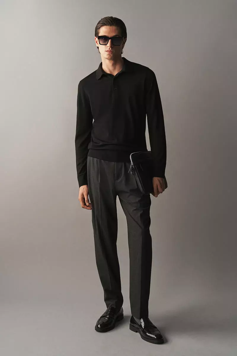 Slim Fit Wool polo shirt