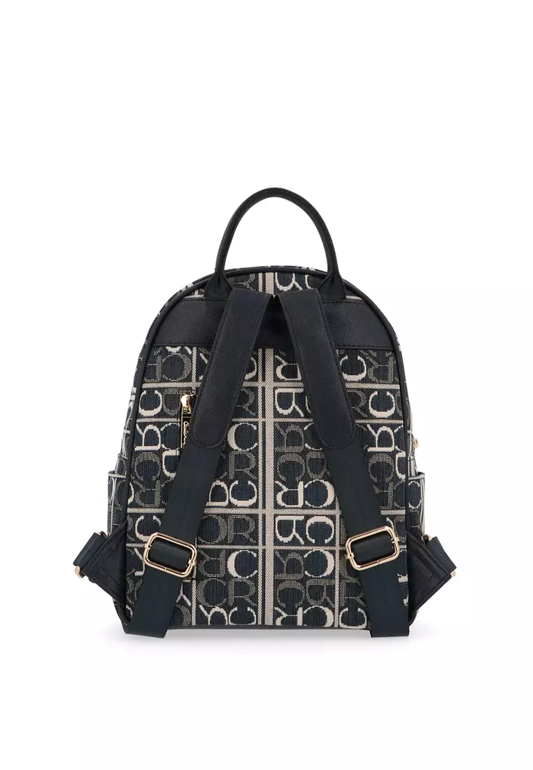 Dark Blue Carlo GEO Jacquard Backpack
