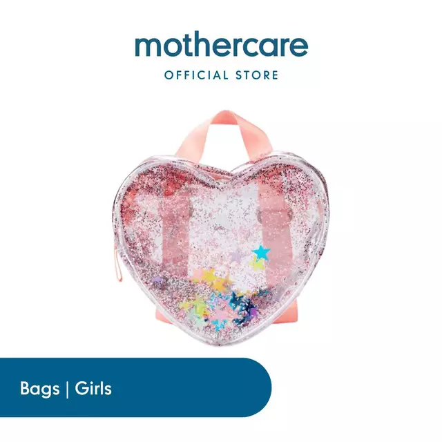 Skiphop Glitter Heart Backpack - Backpack Anak Perempuan (Merah Muda)