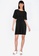 ZALORA BASICS black Short Sleeve Dress with Drawstring C8FEBAA2D369C9GS_4