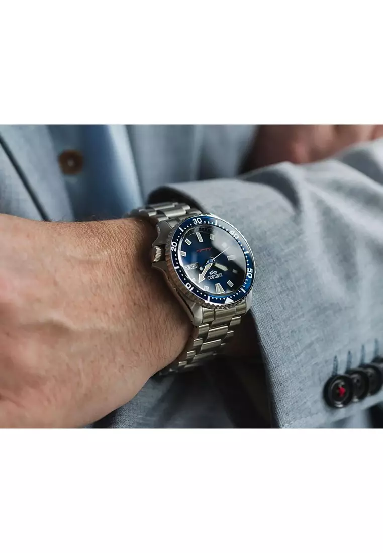 5 Sports SKX Redux Koniro Blue Automatic Men’s Watch – Blue Dial, Stainless Steel Band, SRPL83K1