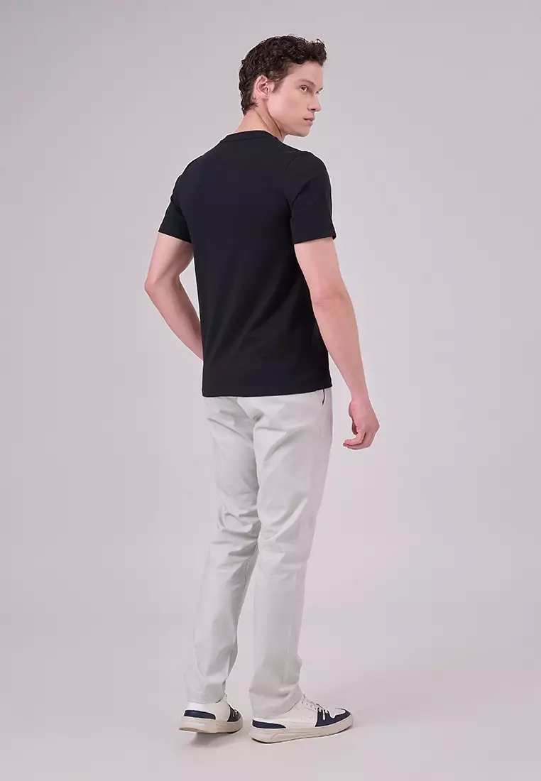 MANZONE - Kaos Lengan Pendek Pria Miller 05 Slim Fit - Black
