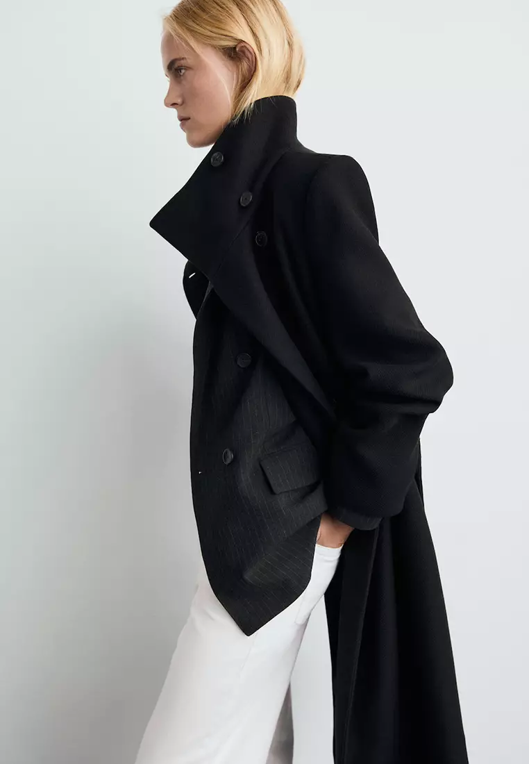 Manteco Wool Coat with Belt