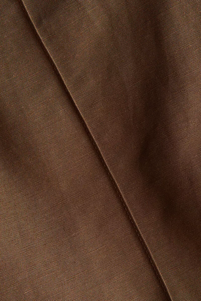 Linen-blend barrel trousers