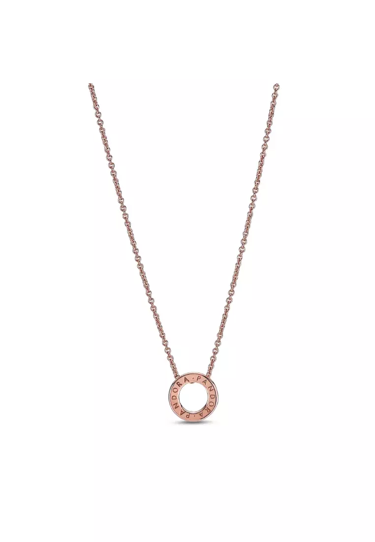Logo Pavé Circle Collier Necklace