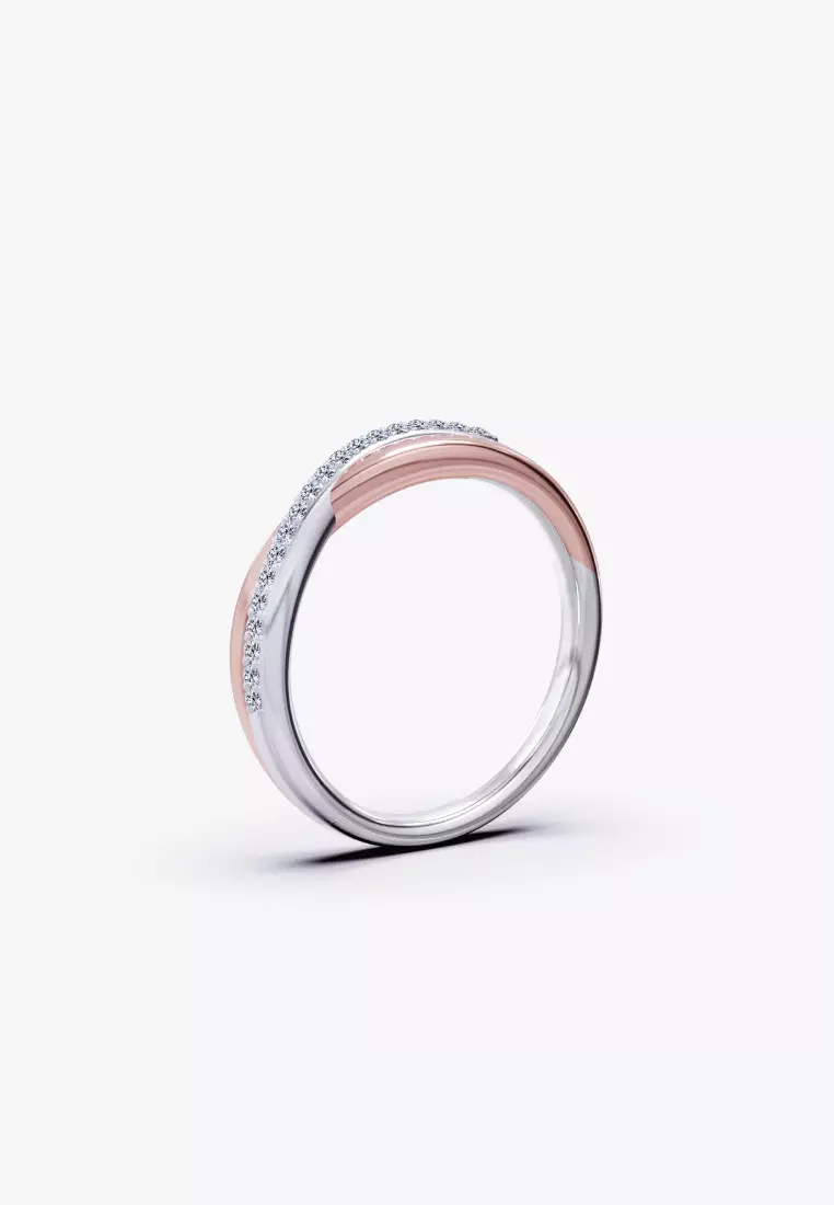 Vinstella Love Bond Dual Colour Couple Ring - Women's