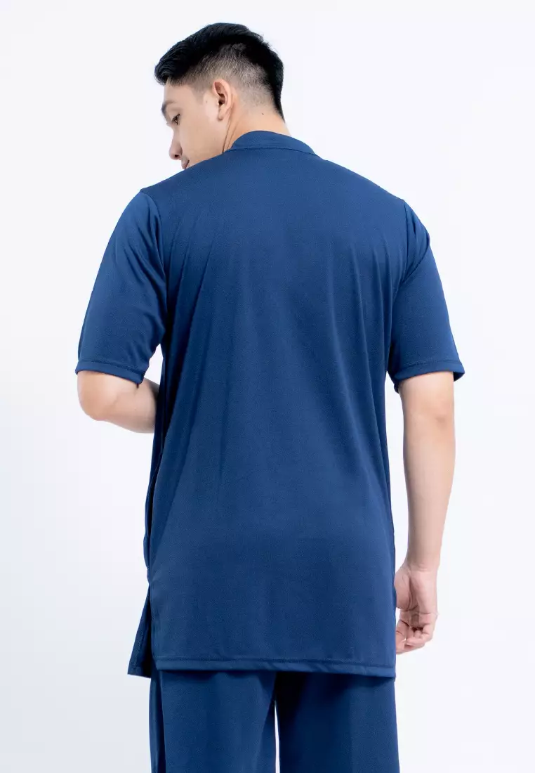 Tiento Naufal Baju Koko 3in1 Kurta Pria Dewasa Muslim Kerah Ciangi Casual Kerja Dry Fit Olahraga Ibadah Salat Lengan Pendek Ramadhan