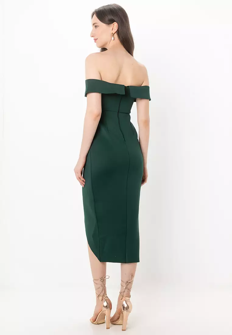 Jual ASOS Design Tall Off Shoulder Corset Midi Dress Original 2025