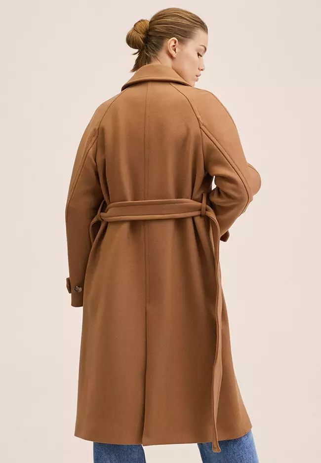 Mango unstructured wool outlet coat