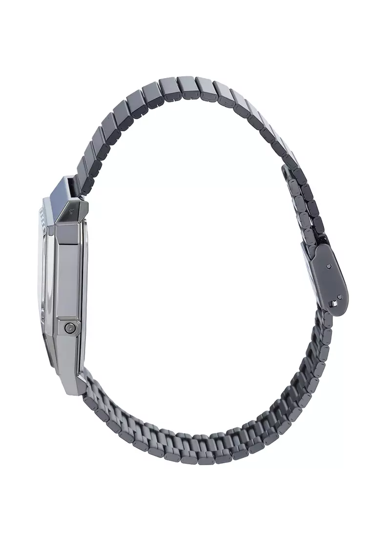 Casio Vintage Analog Digital AQ-800EB-2A Jam Tangan Unisex - Blue Dial Grey Stainless Steel