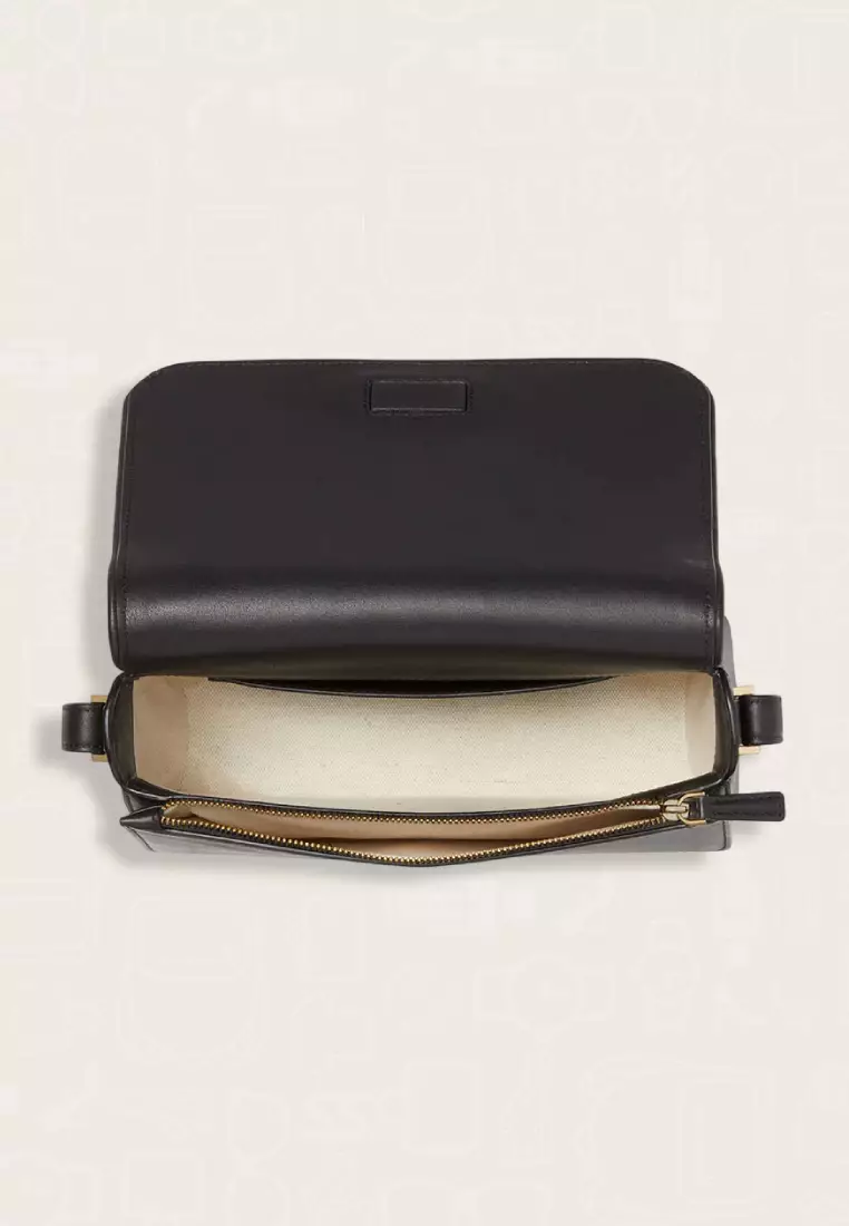 Kate Spade Spade Flower Jacquard Small Flap Crossbody Black