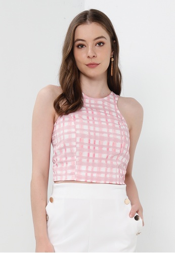 LC WAIKIKI pink Halter Collar Poplin Women Blouse 7F284AAB637A8DGS_1
