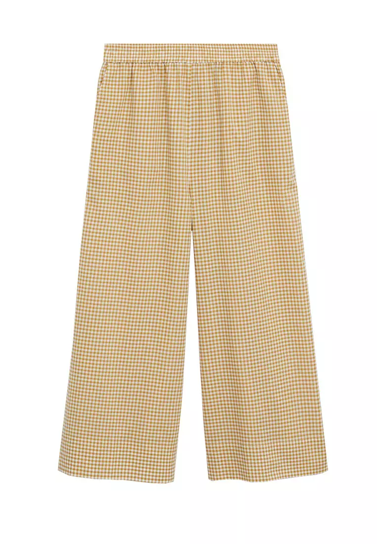 Buy Mango Gingham Check Culotte Trousers 2024 Online | ZALORA Philippines