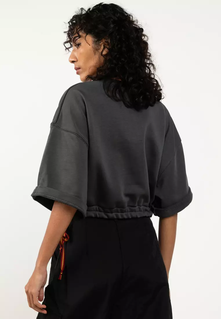 Sportswear Phoenix Fleece Short-Sleeves Cropped French Terry Top