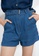 Origin by Zalora blue Belted Turn Up Shorts made from Tencel EF79FAA42C5182GS_3
