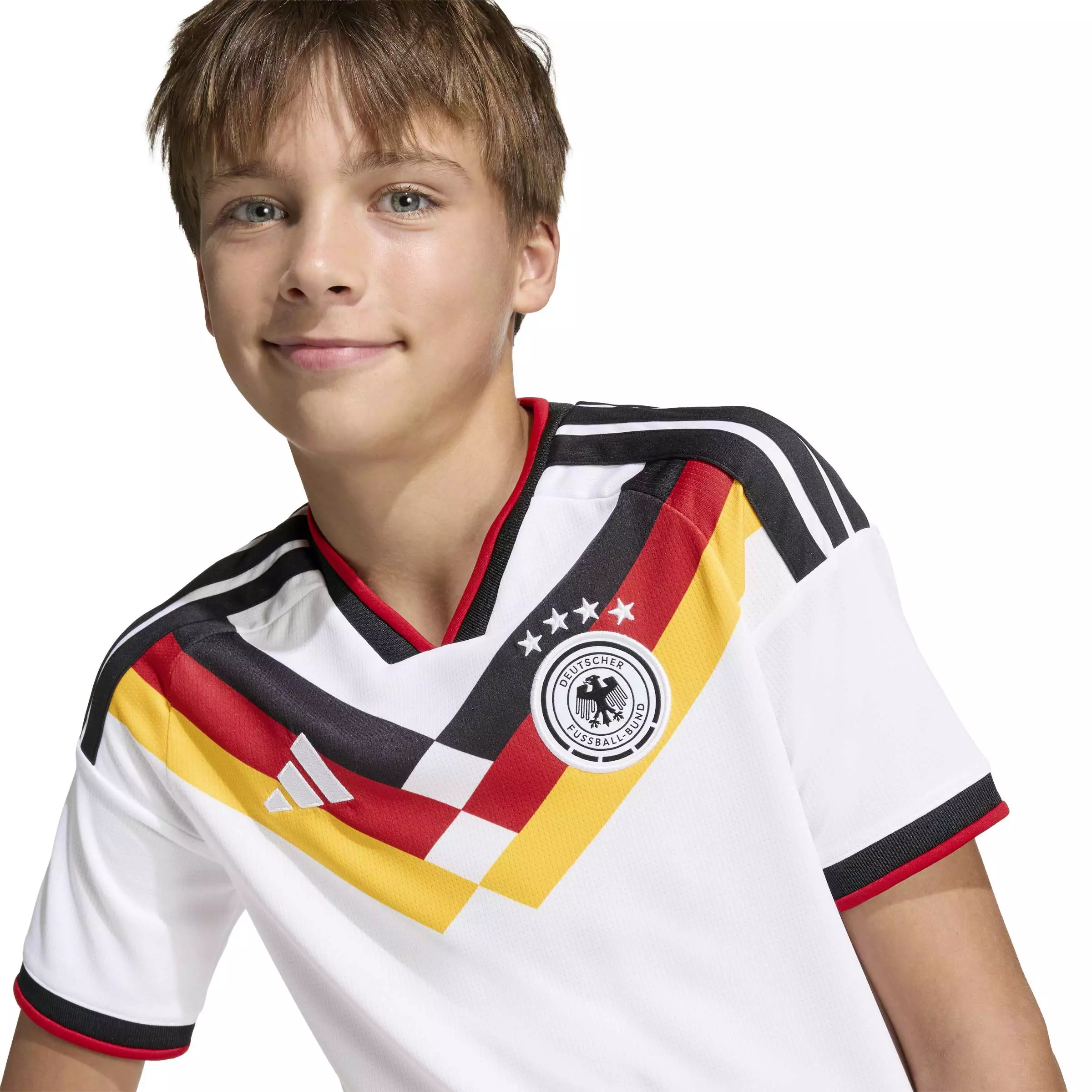 ADIDAS Germany DFB 26 Home Kids Jersey JZ4560 - Jersey Anak (Putih)