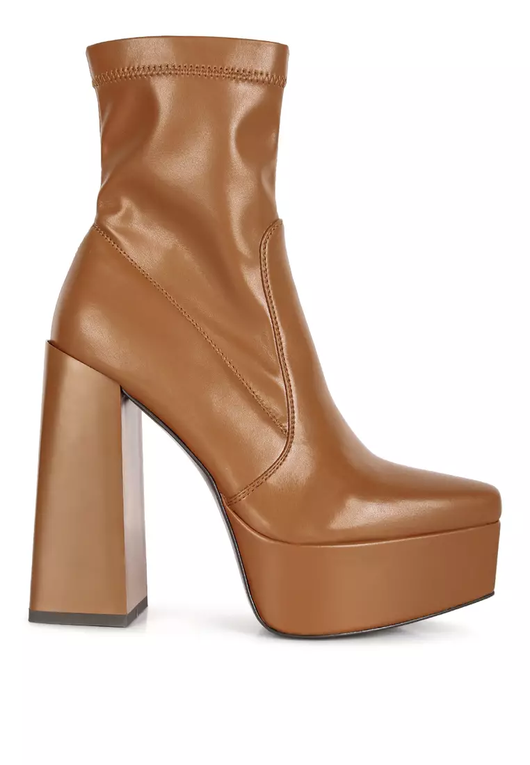 ysl platform ankle boots