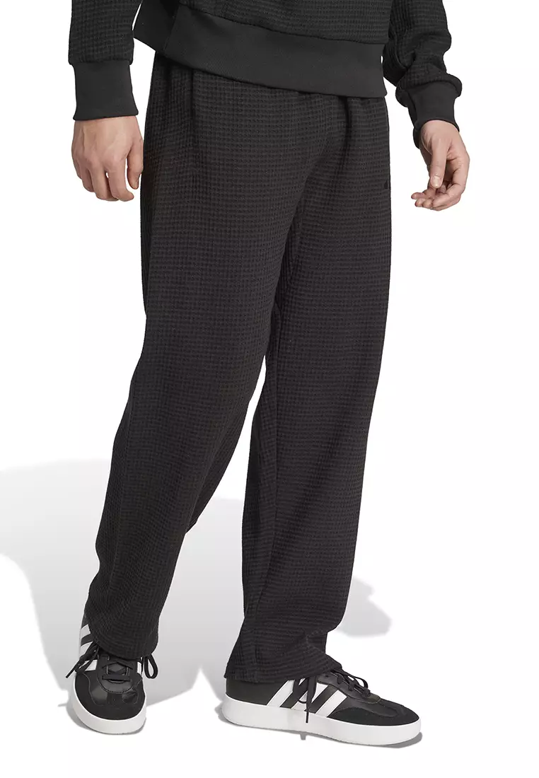 ALL SZN Waffle Knit Open Hem Jogger Pants