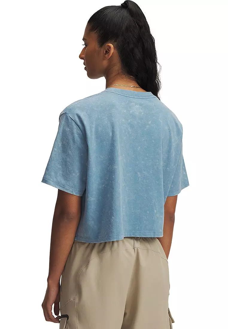 Wash Logo Boxy Crop Short Sleeves Tee