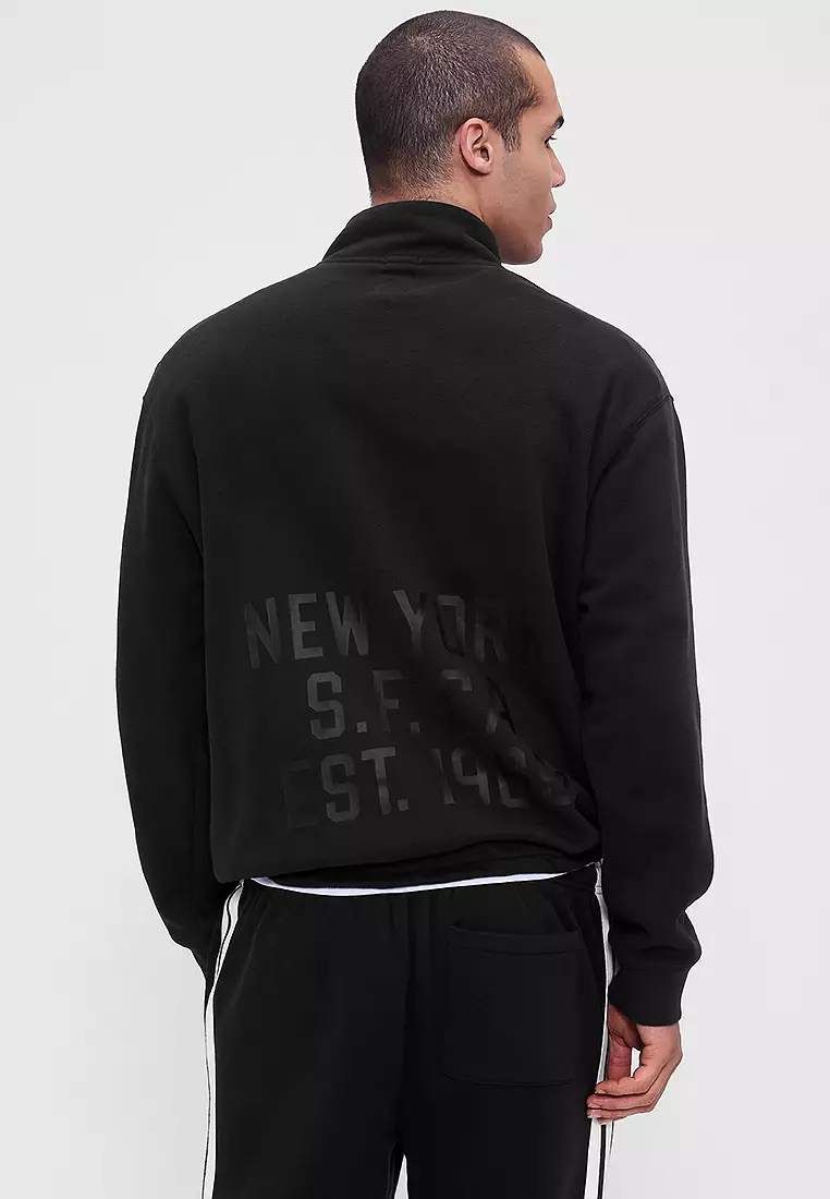 Vintage Soft Oversized Logo 1/4 Zip-Up Pullover